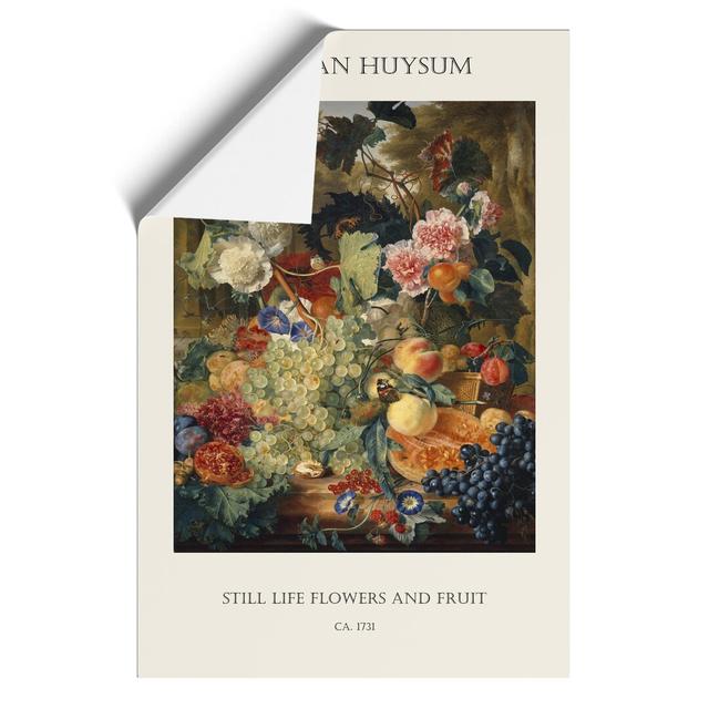 Still Life with Flowers and Fruit Vol.1 by Jan Van Huysum - Unframed Graphic Art East Urban Home Size: 59cm H x 42cm W x 0.1cm D on Productcaster.