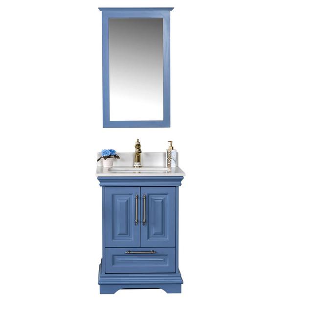 Claudino 600mm Free-standing Standard Single Vanity Rosalind Wheeler Vanity Unit Colour: Blue on Productcaster.