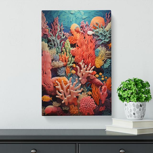 Coral Orphism Art House of Hampton Size: 60cm H x 40cm W x 3cm D on Productcaster.