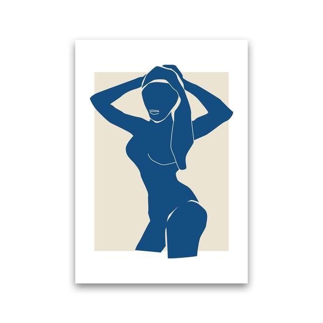 Matisse Hands To Head Blue by Planeta444 - Print 17 Stories Frame Option: No Framed, Size: 29.7cm H x 21cm W x 4cm D on Productcaster.