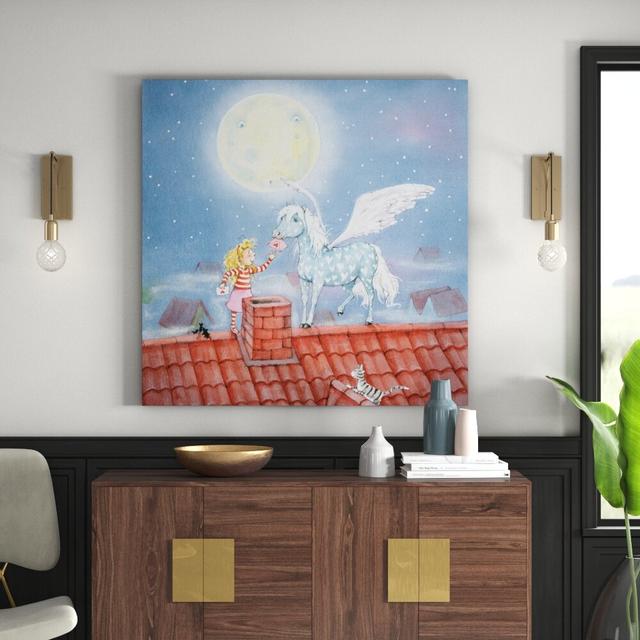 Marie's Magical Pony - Wrapped Canvas Graphic Art Print East Urban Home Size: 60cm L x 60cm W on Productcaster.