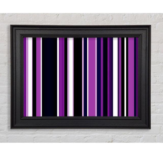 Purple Stripes Framed Print Ivy Bronx Size: 59.7cm H x 84.1cm W on Productcaster.