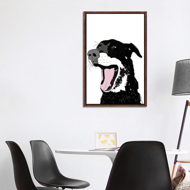 Black Lab Yelling by Sketch And Paws - Gallery-Wrapped Canvas Giclée on Canvas Lark Manor Format: Classic Wood Framed, Size: 101.6cm H x 66.04cm W x 3 on Productcaster.