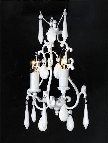 Abeale 2-Light Candle Wall Light Fleur De Lis Living on Productcaster.