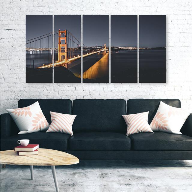 Leinwandbild Golden Gate San Francisco Ebern Designs Größe: 80 cm H x 200 cm B on Productcaster.