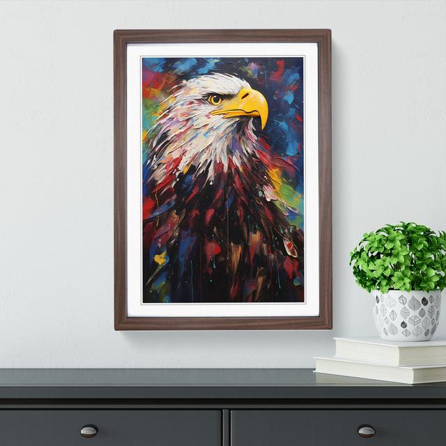 Eagle - Print Alpen Home Format: Walnut Framed, Size: 34cm H x 25cm W on Productcaster.