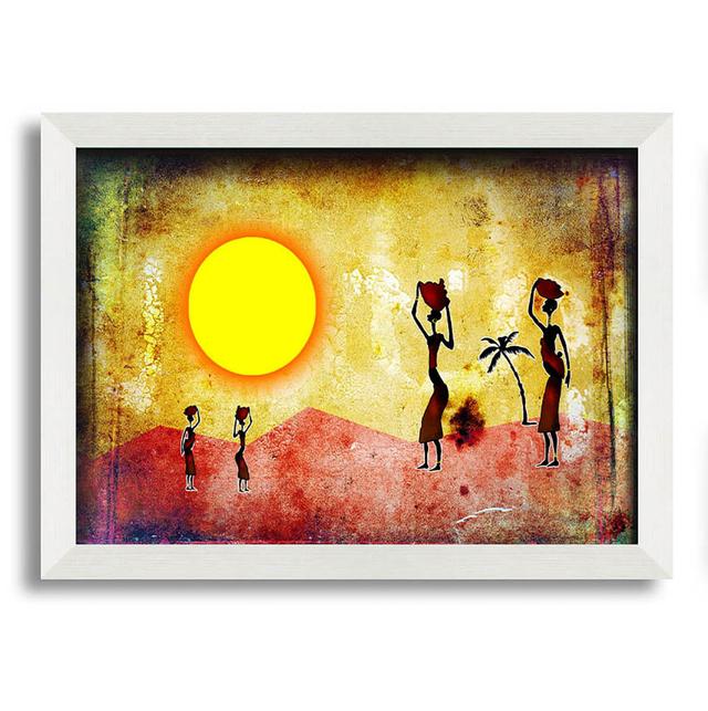 Hopkint African Tribal 2 - Single Picture Frame Art Prints Natur Pur Size: 29.7cm H x 42cm W x 10cm D on Productcaster.