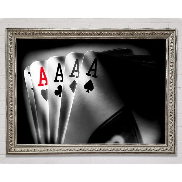 Poker Aces - Print Ebern Designs Size: 42cm H x 59.7cm W x 3cm D on Productcaster.