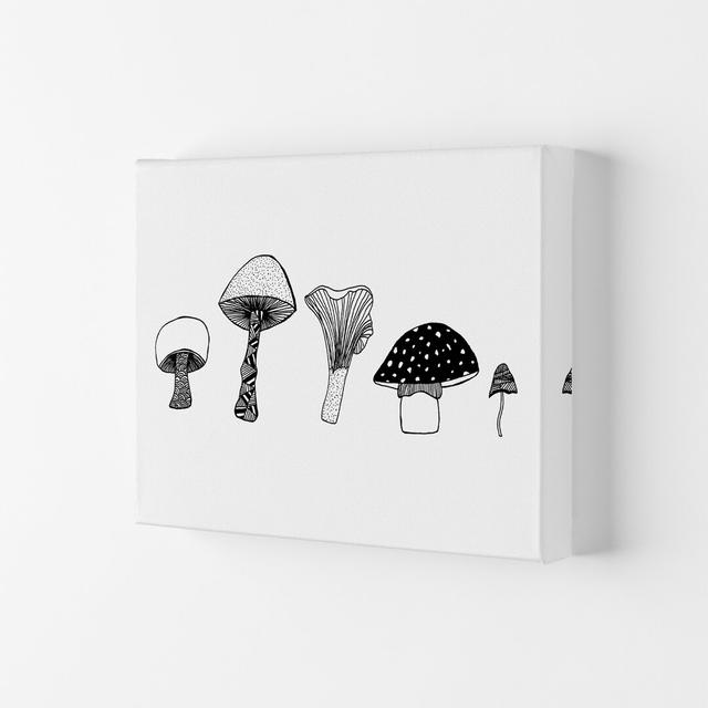 Mushrooms by Carissa Tanton - Wrapped Canvas Graphic Art Print August Grove Size: 29.7cm H x 42cm W x 4cm D on Productcaster.