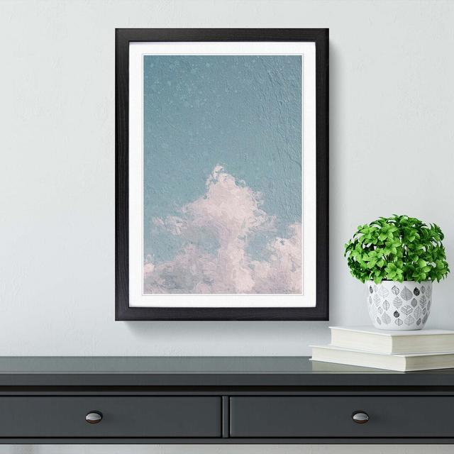 White Clouds Reaching Upwards - Picture Frame Painting Print East Urban Home Frame Option: Black Framed, Size: 36cm H x 27cm W x 2cm D on Productcaster.