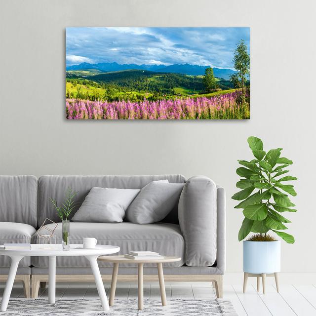 Lavendel in den Bergen - Ungerahmte Kunstdrucke auf Leinwand Alpen Home on Productcaster.