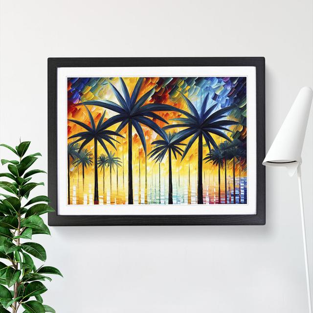 XH1022-6759X Palm Tree Vol.3 - Single Picture Frame Painting 17 Stories Size: 46cm H x 64cm W x 2cm D, Format: Black Framed on Productcaster.