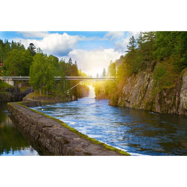 Lasseter Canal in Skien, Norway - Wrapped Canvas Photograph Alpen Home Size: 20cm H x 30cm W x 3.8cm D on Productcaster.