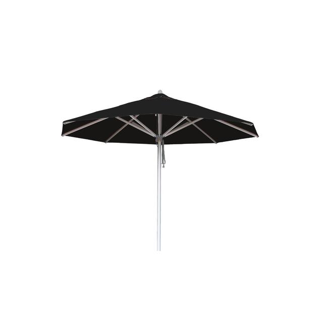 Post 3.5m Traditional Parasol Dakota Fields Fabric Colour: Black on Productcaster.