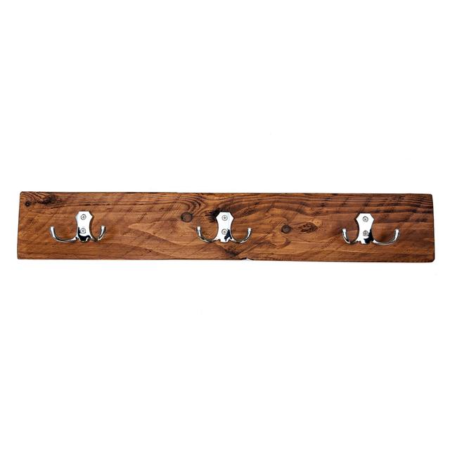 Chasteen Solid Wood 8 - Hook Wall Mounted Coat Rack Alpen Home Colour: Light Oak/Chrome on Productcaster.