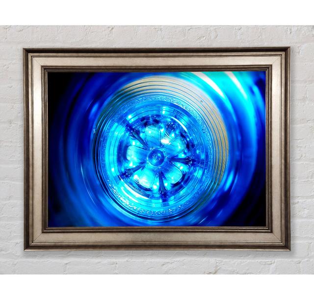 Intense Blue Framed Print Ebern Designs Size: 21cm H x 29.7cm W x 3.3cm D, Format: Charlotte Black Walnut Framed Paper on Productcaster.