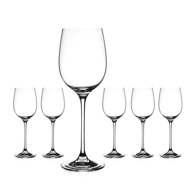 370ml Crystal White Wine Glass Set (Set of 6) Diamante on Productcaster.