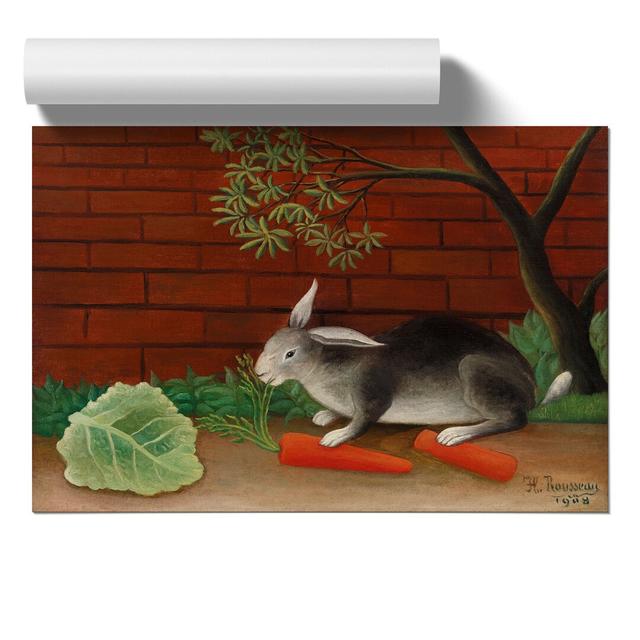 The Rabbit's Meal by Henri Rousseau - No Frame Painting East Urban Home Size: 42cm H x 59cm W x 0.1cm D on Productcaster.