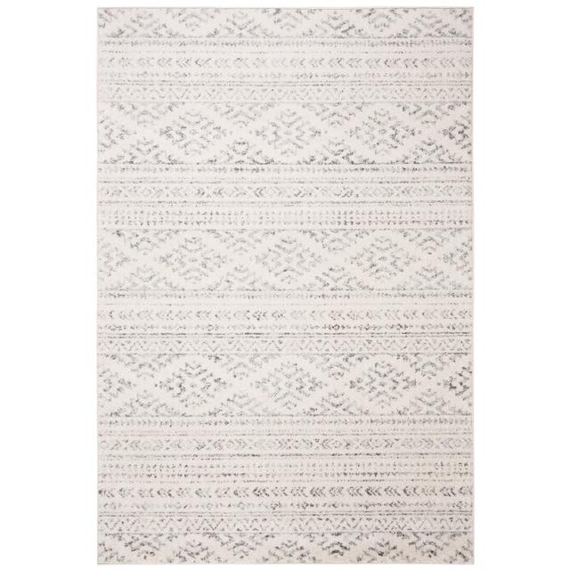 Leiding Ivory/Dark Grey Rug Fernleaf Rug Size: Rectangle 90 x 150cm on Productcaster.