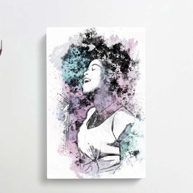 Sarah Vaughan In Abstract - Wrapped Canvas Painting East Urban Home Size: 60cm H x 40cm W x 3cm D on Productcaster.