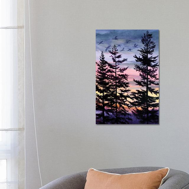 Oregon Sunset by Laura Iverson - Wrapped Canvas Print Alpen Home Size: 66.04cm H x 45.72cm W x 1.91cm D on Productcaster.