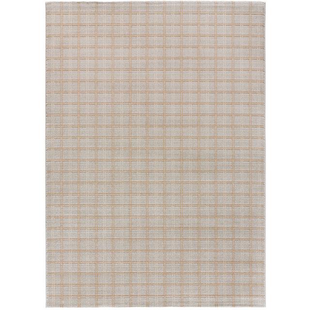 Pranav Striped Machine Woven / Power Loomed Beige Area Rug 17 Stories Rug Size: Rectangle 160 x 230cm on Productcaster.