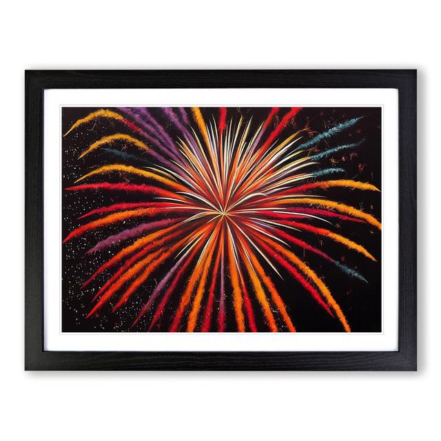 Mysterious Fireworks - Picture Frame Graphic Art Metro Lane Frame Colour: Black, Size: 34cm H x 46cm W on Productcaster.