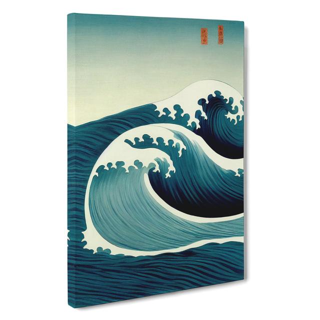 XC1022-4722X Traditional Japanese Wave No.1 House of Hampton Size: 76cm H x 50cm W x 3cm D on Productcaster.