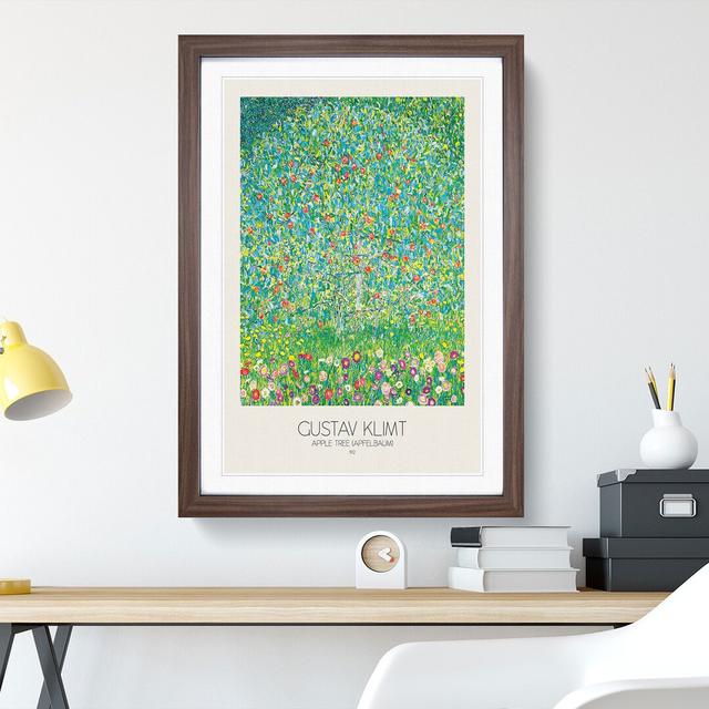 Apple Tree with Border by Gustav Klimt - Picture Frame Painting on MDF East Urban Home Frame Option: Walnut, Size: 48cm H x 36cm W x 2cm D on Productcaster.