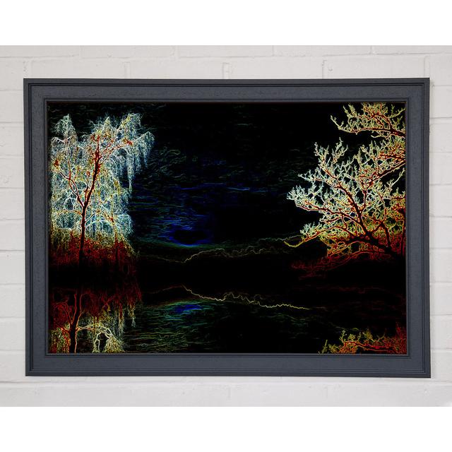 Abstract Neon Landscape 19 - Single Picture Frame Art Prints Brayden Studio Size: 42cm H x 59.7cm W x 1.5cm D on Productcaster.