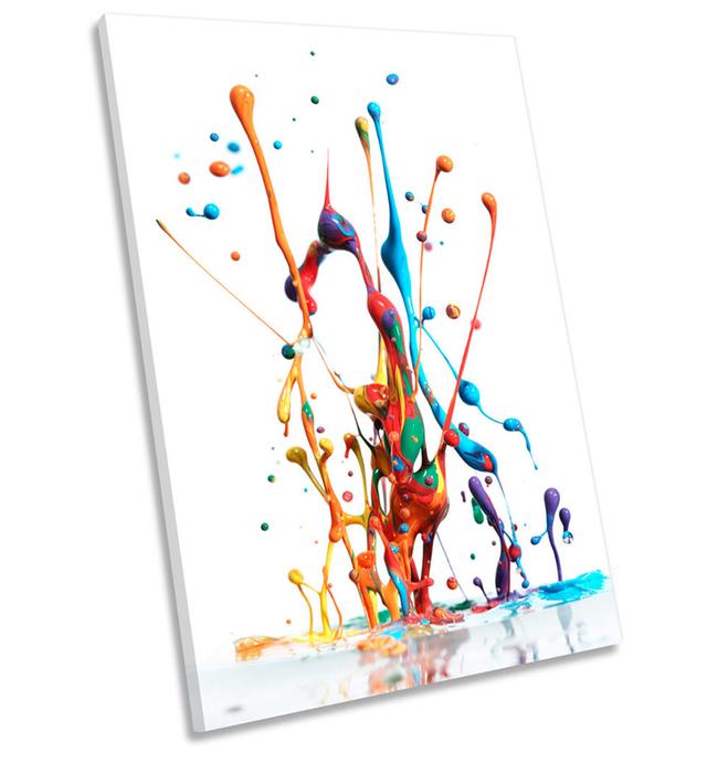 Modern Splash Abstract Picture - Wrapped Canvas Photograph Metro Lane Size: 61cm H x 40.6cm W on Productcaster.