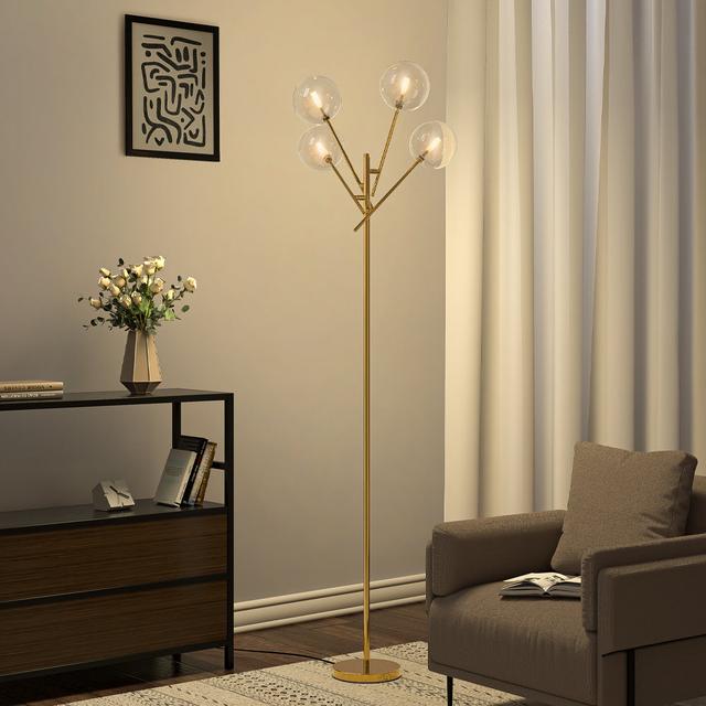 Monsey 165Cm Gold Tree Floor Lamp Fairmont Park on Productcaster.