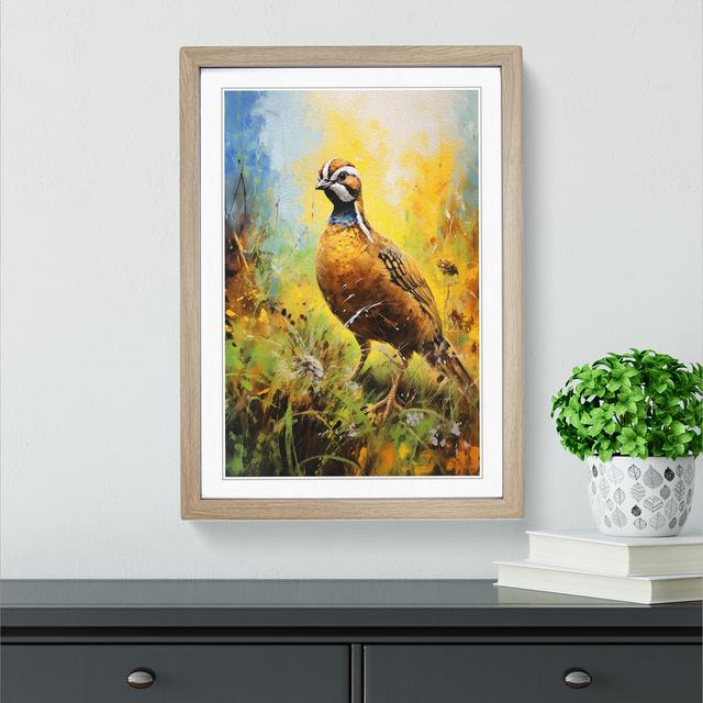 Partridge Impressionism - Single Picture Frame Print on Wood 17 Stories Size: 46cm H x 34cm W, Format: Oak Framed on Productcaster.