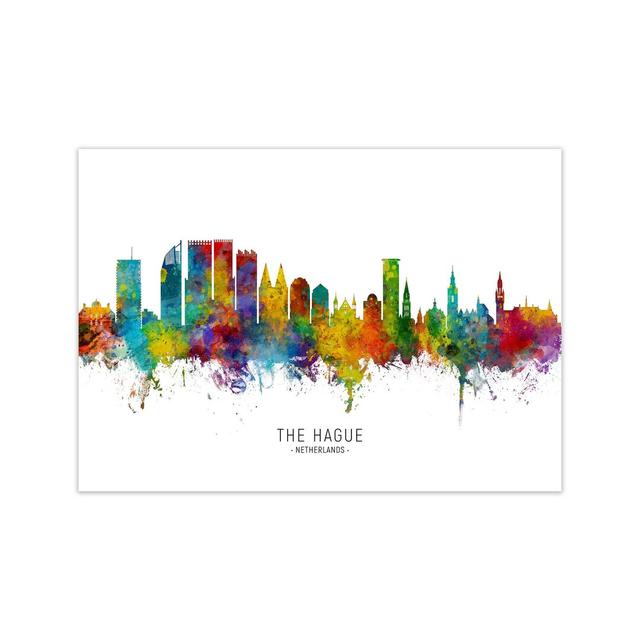 The Hague Netherlands Skyline by Michael Tompsett - Print Latitude Run Format: Unframed, Size: 60cm H x 84cm W x 1cm D on Productcaster.