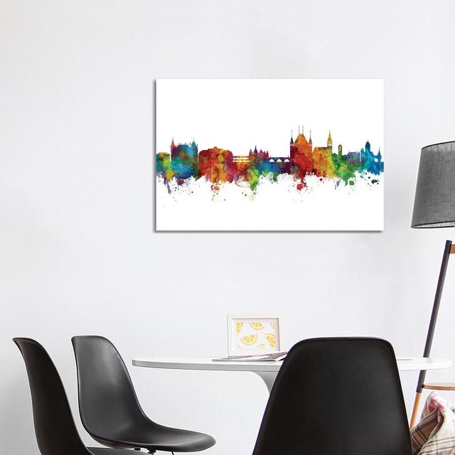 Beijing, China Skyline by Michael Tompsett - Wrapped Canvas Art Prints Latitude Run Size: 66.04cm H x 101.6cm W x 3.81cm D on Productcaster.