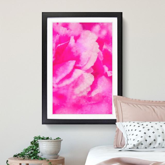 Pink Petals in Bloom - Picture Frame Graphic Art Print East Urban Home Size: 63cm H x 45cm W x 2cm D, Frame Option: Black Framed on Productcaster.