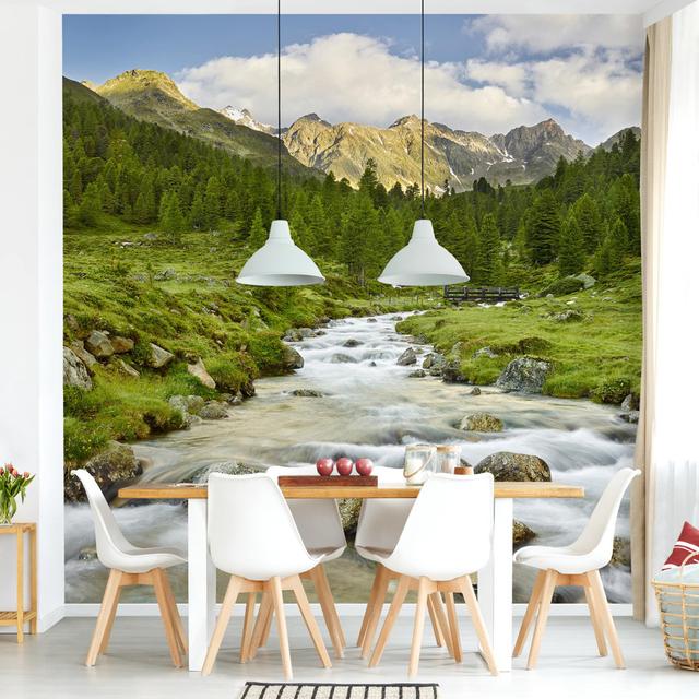 Debanttal National Park, Hohe Tauern 3.36m x 3.36m Textured Matt Peel & Stick Wall Mural East Urban Home on Productcaster.