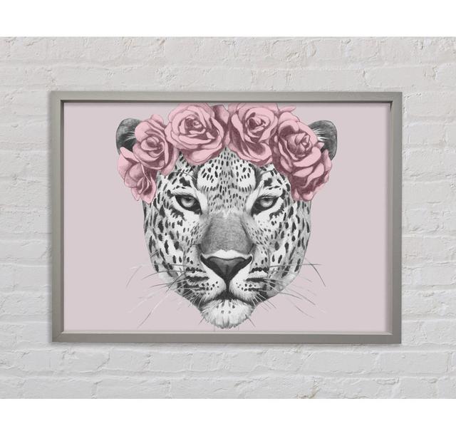 The Rose Head Leopard Framed Print Bright Star Size: 84.1cm H x 118.9cm W on Productcaster.