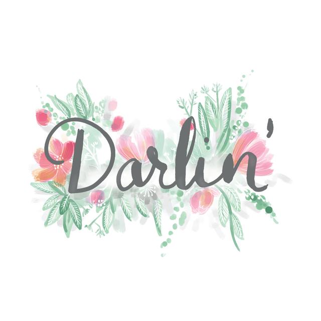 Darlin 2 - Wrapped Canvas Typography ClassicLiving Size: 51cm H x 51cm W x 3.8cm D on Productcaster.