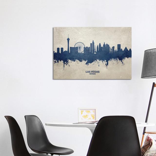 Las Vegas Nevada Skyline Concrete by Michael Tompsett - Wrapped Canvas Gallery-Wrapped Canvas Giclée Latitude Run Size: 66.04cm H x 101.6cm W x 3.81cm on Productcaster.