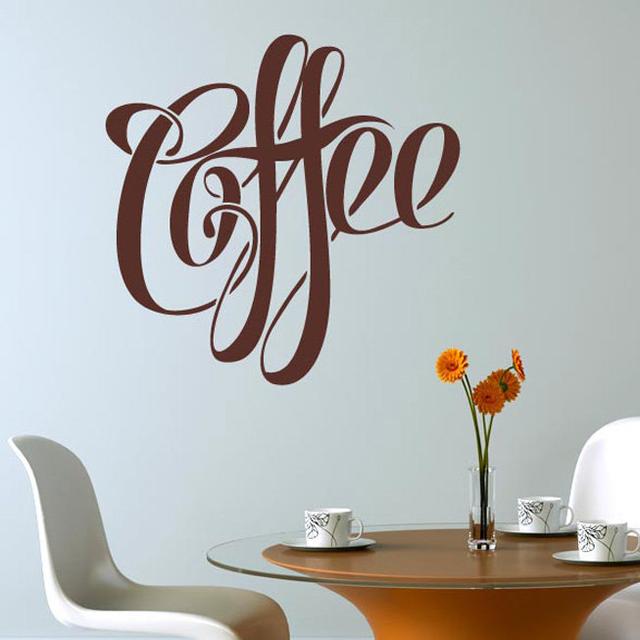 Fancy Script Coffee Sign Wall Sticker 17 Stories Colour: Dark Red, Size: Large on Productcaster.