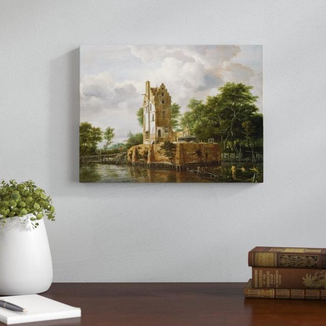 View of Kostverloren Castle on the Amstel - Picture Frame Art Print on Paper East Urban Home Size: Small on Productcaster.