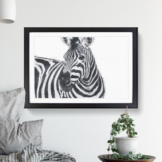 Zebra Vol.6 - Picture Frame Painting East Urban Home Size: 27cm H x 36cm W x 2cm D, Frame Option: Black on Productcaster.