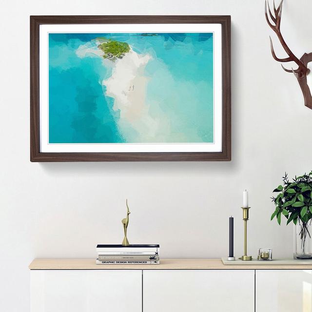 Alifu Alifu Atoll Beach Maldives in Abstract - Picture Frame Graphic Art Print East Urban Home Frame Option: Walnut Framed, Size: 62cm H x 87cm W x 2c on Productcaster.