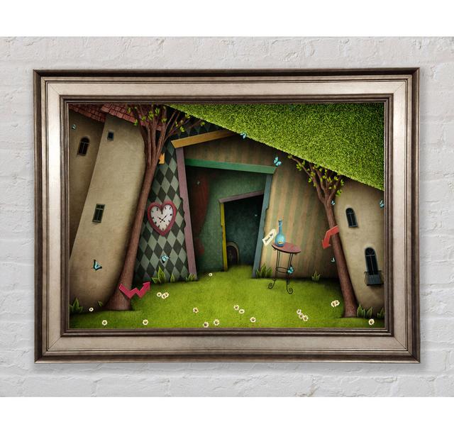 Alice In Wonderland The Small Door Framed Print Bright Star Size: 100cm H x 141.4cm W on Productcaster.