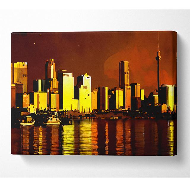 Chicago Brown - Kunstdrucke auf Segeltuch ModernMoments Größe: 101,6 cm H x 142,2 cm B x 10 cm T on Productcaster.