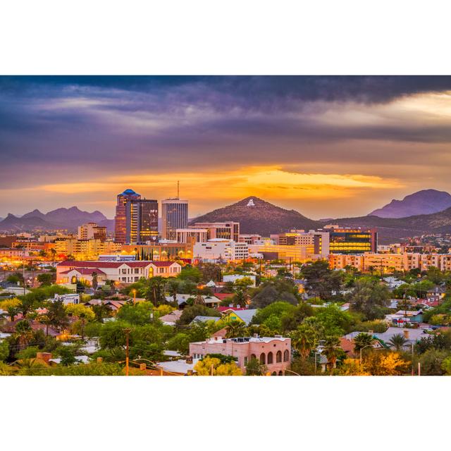 USA Skyline - Wrapped Canvas Print 17 Stories Size: 81cm H x 122cm W x 3.8cm D on Productcaster.