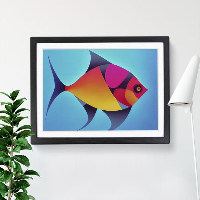 Fish Abstract Art Vol.3 House of Hampton Frame Colour: Black, Size: 46cm H x 64cm W x 2cm D on Productcaster.