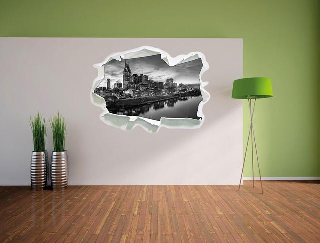 Wandtattoo Nashville Skyline Panorama East Urban Home Größe: 67 cm H x 92 cm B x 0,02 cm T on Productcaster.