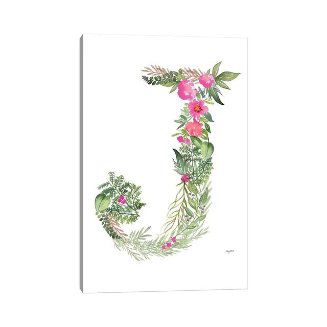 Botanicale Letter J 1PC3 Maturi Format: Wrapped Canvas, Size: 30.48cm H x 20.32cm W on Productcaster.